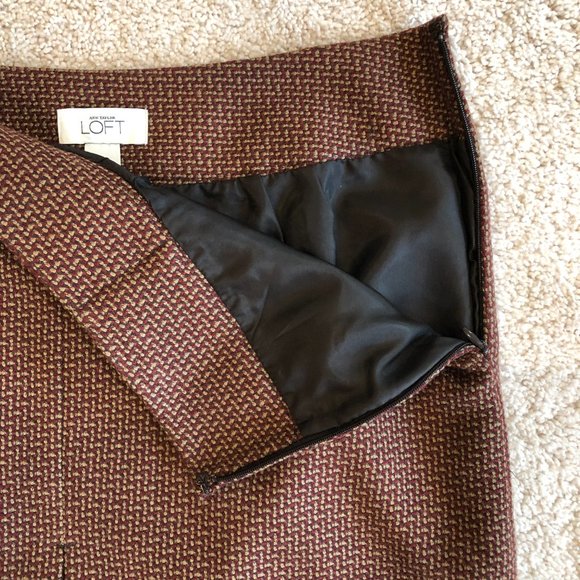 Ann Taylor Loft Wool Knee-Length Skirt Size 8 - Picture 6 of 10